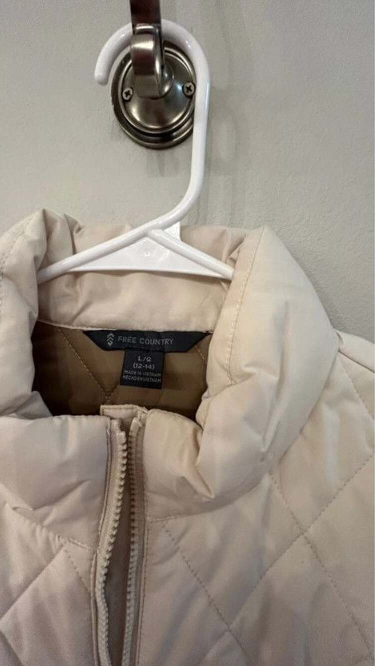 Beige Puffer Vest by Free Country - Picture 2 of 3